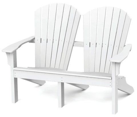Seaside Casual Shellback Adirondack Love Seat (020) — Please call (970) 235-1495 for estimated delivery dates