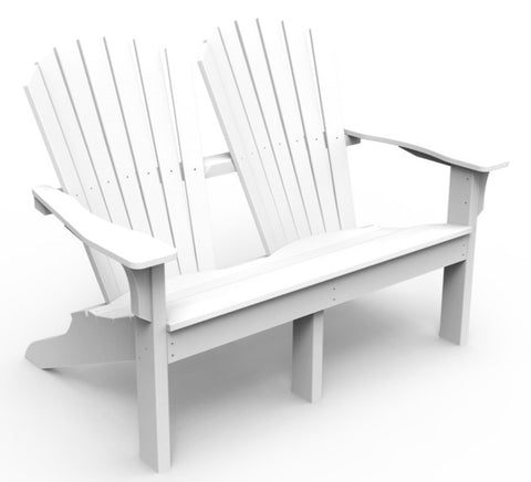 Seaside Casual Adirondack Shellback Love Seat - [price] | The Adirondack Market