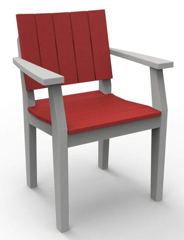 Seaside Casual MAD Fusion Dining Arm Chair with Solid Back and Seating Panels (281) — Please call (970) 235-1495 for estimated delivery dates