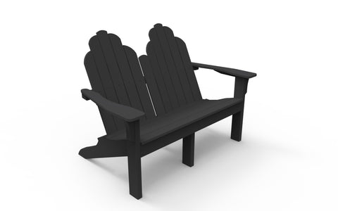 Seaside Casual Classic Adirondack Love Seat - [price] | The Adirondack Market