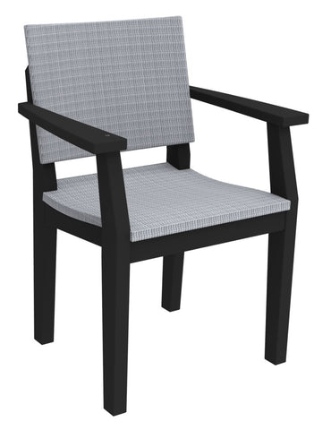 Seaside Casual MAD Fusion Dining Arm Chair with Woven Back and Seating Areas (281) — Please call (970) 235-1495 for estimated delivery dates
