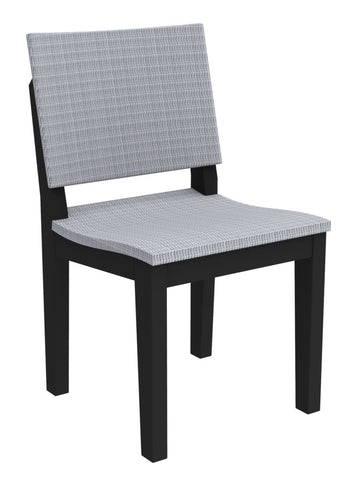Seaside Casual MAD Fusion Dining Side Chair with Woven Back and Seating Areas (284) — Please call (970) 235-1495 for estimated delivery dates