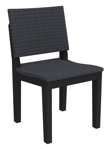 Seaside Casual MAD Fusion Dining Side Chair with Woven Back and Seating Areas (284) — Please call (970) 235-1495 for estimated delivery dates