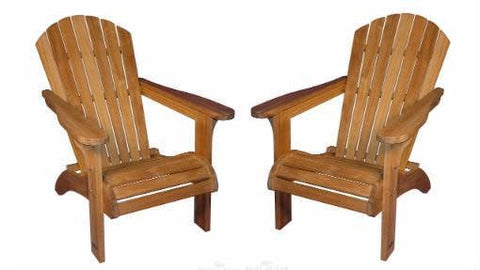 Regal Teak Adirondack Chair – Set of Two - [price] | The Adirondack Market