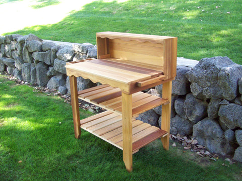 Wood Country Cedar Deluxe Potting Bench - [price] | The Adirondack Market
