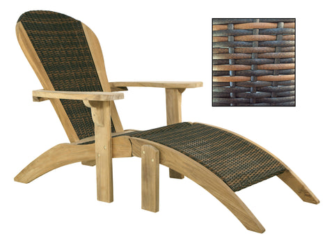 Douglas Nance Bahama2 Teak/Wicker Adirondack Teak Chair — In stock, order now!