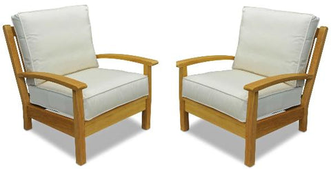 Regal Teak Deep Seating Teak Club Chair – Set of 2 Chairs - [price] | The Adirondack Market