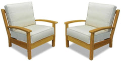 Image of Regal Teak Deep Seating Teak Club Chair – Set of 2 Chairs — Call 970-235-1495 for lead time