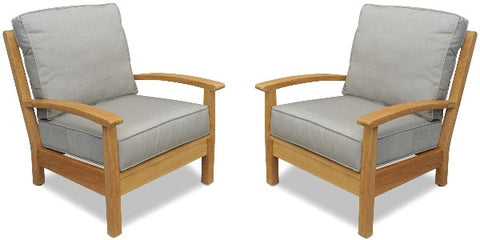 Regal Teak Deep Seating Teak Club Chair – Set of 2 Chairs - [price] | The Adirondack Market