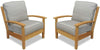 Image of Regal Teak Deep Seating Teak Club Chair – Set of 2 Chairs - [price] | The Adirondack Market