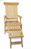 Image of Regal Teak Five-Position Teak Folding Steamer Chair - [price] | The Adirondack Market