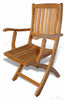 Image of Regal Teak Providence Teak Chair with Arms – Set of Two Chairs - [price] | The Adirondack Market