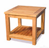 Image of Regal Teak Square End Table with Shelf - [price] | The Adirondack Market