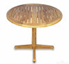 Image of Regal Teak 36-Inch Round Pedestal-Style Teak Table - [price] | The Adirondack Market