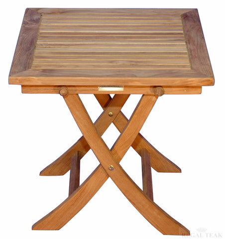 Regal Teak Small Square Folding Table - [price] | The Adirondack Market