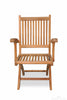 Image of Regal Teak Rockport Teak Chair with Arms – Set of Two Chairs - [price] | The Adirondack Market