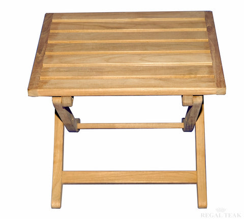 Regal Teak Portsmouth Teak Footstool/Side Table - [price] | The Adirondack Market