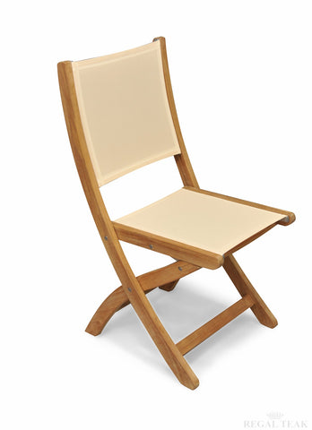 Regal Teak Providence Sling-Styled Teak Chair, No Arms – Set of Two Chairs - [price] | The Adirondack Market