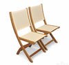 Image of Regal Teak Providence Sling-Styled Teak Chair, No Arms – Set of Two Chairs - [price] | The Adirondack Market