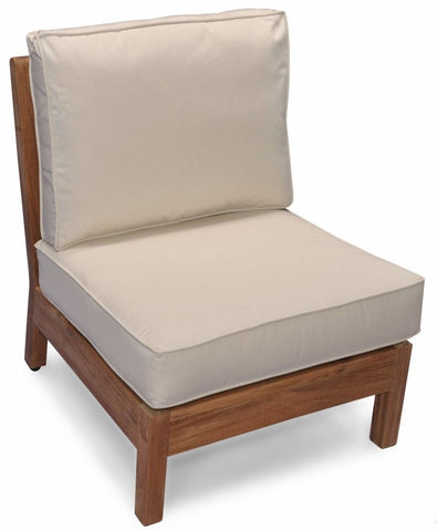 Regal Teak Deep Seating Teak Sectional with Sunbrella Cushions - [price] | The Adirondack Market