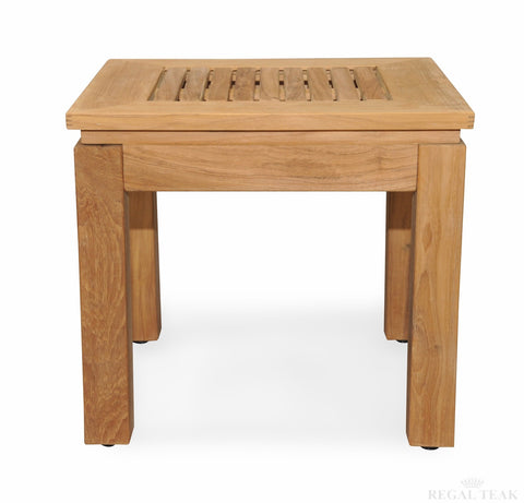 Regal Teak Small Square End Table — Please call (970) 235-1495 for lead time