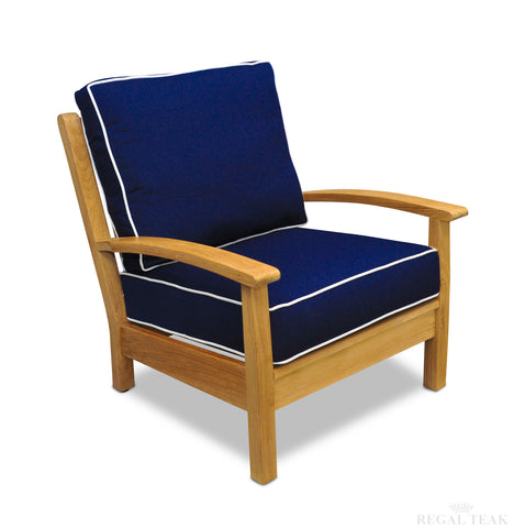 Regal Teak Deep Seating Teak Club Chair – Single Chair - [price] | The Adirondack Market