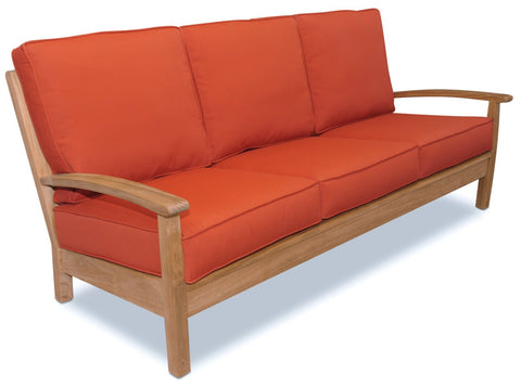 Regal Teak Deep Seating Teak Sofa with Sunbrella Cushions - [price] | The Adirondack Market