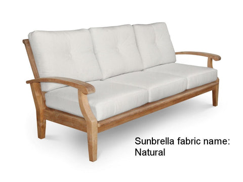 Douglas Nance Cayman Deep Seating Teak Sofa with Sunbrella Cushions - [price] | The Adirondack Market