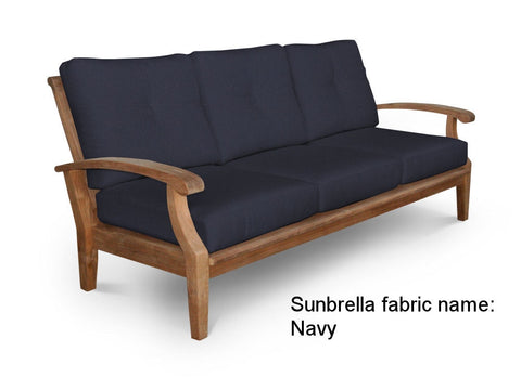 Douglas Nance Cayman Deep Seating Teak Sofa with Sunbrella Cushions - [price] | The Adirondack Market