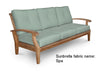Image of Douglas Nance Cayman Deep Seating Teak Sofa with Sunbrella Cushions - [price] | The Adirondack Market