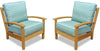 Image of Regal Teak Deep Seating Teak Club Chair – Set of 2 Chairs - [price] | The Adirondack Market